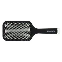 Brosse Paddle Rectangulaire En Sanglier Et Picots Synthetic Blanc
