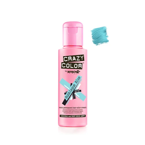 Crazy Color N°63 Bubblegum Blue 100ml 3 Crazy Color N°63 Bubblegum Blue 100ml