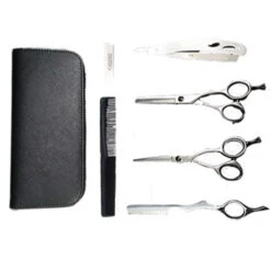 Kit Ciseaux 5,5" Et Rasoirs SET IRON SCHOOL Mashiro