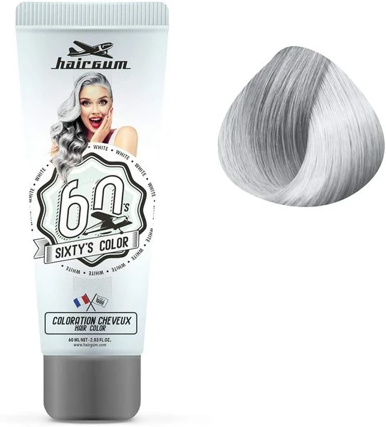 Crème Colorante Sixty's Blanc Hairgum 60ml 3 Crème Colorante Sixty's Blanc Hairgum 60ml